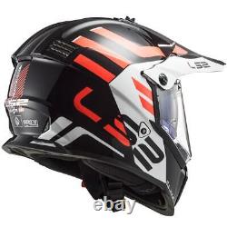 LS2 Pioneer Evo MX436 Adventurer Black / White Motorcycle Off Road Helmet