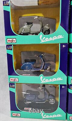 Large Collection Maisto 1.18 Scale Vespa, Vespa Motorbikes, BNIB, Collectable