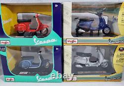 Large Collection Maisto 1.18 Scale Vespa, Vespa Motorbikes, BNIB, Collectable