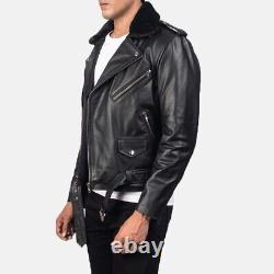 Leather Classic Motorcycle Men's Jacket