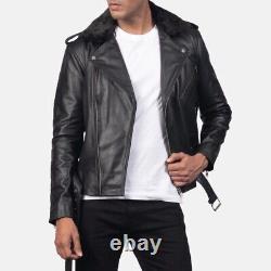 Leather Classic Motorcycle Men's Jacket