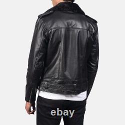 Leather Classic Motorcycle Men's Jacket