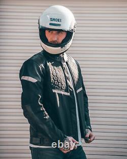 Leather Motorcycle Motorbike Jacket Waterproof Biker Race With Genuine CE Armour