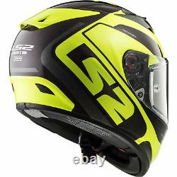 Ls2 Ff323 Arrow C Sting Black Motorcycle Motorbike Racing Helmet Hi-vis Yellow