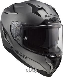 Ls2 Ff327 Challenger Fibreglass Acu Gold Fullface Motorbike Helmet Matt Titanium