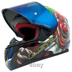 Ls2 Ff353 Joker Helmet Glow In The Dark Full Face Motorbike Motorcycle Helmet