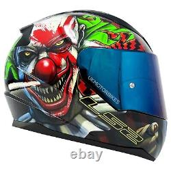 Ls2 Ff353 Joker Helmet Glow In The Dark Full Face Motorbike Motorcycle Helmet