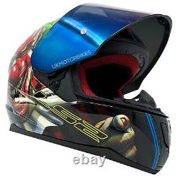 Ls2 Ff353 Joker Helmet Glow In The Dark Full Face Motorbike Motorcycle Helmet