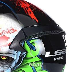 Ls2 Ff353 Joker Helmet Glow In The Dark Full Face Motorbike Motorcycle Helmet