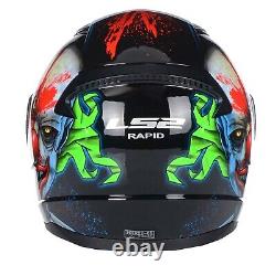 Ls2 Ff353 Joker Helmet Glow In The Dark Full Face Motorbike Motorcycle Helmet