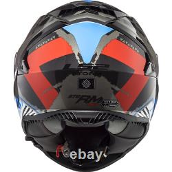 Ls2 Ff800 Storm Dual Visor Acu Gold Full Face Motorbike Helmet Sprinter Red