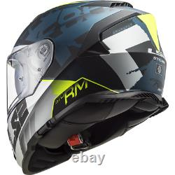 Ls2 Ff800 Storm Dual Visor Acu Gold Full Face Motorcycle Motorbike Crash Helmet