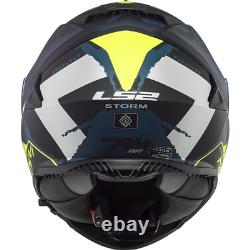 Ls2 Ff800 Storm Dual Visor Acu Gold Full Face Motorcycle Motorbike Crash Helmet