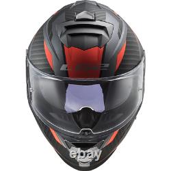 Ls2 Ff800 Storm Dual Visor Full Face Motorcycle Motorbike Helmet Racer Orange
