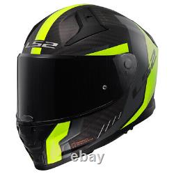 Ls2 Ff811 Vector II Carbon Grid Matt Black Yellow Full Face Bike Crash Helmet