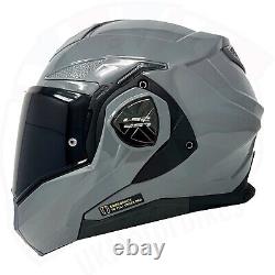 Ls2 Ff901 Flip Front Full Face Motorcycle Bike Modular Helmet Nardo Grey