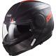 Ls2 Ff902 Scope Full Face Flip Front Motorcycle Motorbike Helmet Hamr Black Red