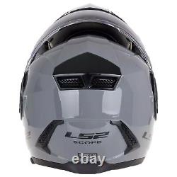 Ls2 Ff902 Scope Full Face Flip Front Motorcycle Motorbike Helmet Nardo Grey