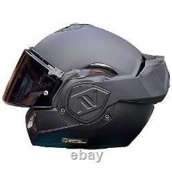 Ls2 Ff906 Advant Noir Full Face Modular Flip Top Motorcycle Flip Up Bike Helmet