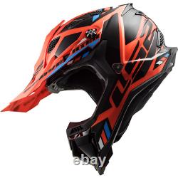 Ls2 Mx700 Subverter Off Road Motocross Motorbike Quad Helmet Stomp Orange Black