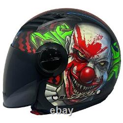 Ls2 Of562 Airflow Open Face Motorcycle Helmet Flip-up Smoke Visor Happy Dreams