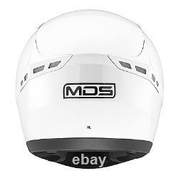 MDS M13 Solid Full Face Motorcycle Motorbike Helmet White