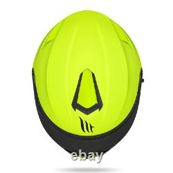 MT Storm Flip Front Motorbike Motorcycle Helmet Solid Fluo Yellow