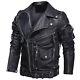 Men Real Leather Brando Motorbike Jacket Marlon Biker Motorcycle Genuine Cowhide