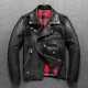 Men Real Leather Marlon Brando Motorbike Jacket Biker Motorcycle Genuine Cowhide