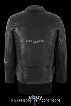 Men's Brando Leather Fashion Jacket Motorbike Marlon Biker Style Jacket