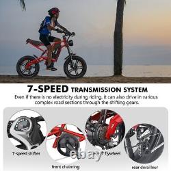 Men's Electric Bike 1200Wa Mountain Electric Bike 48V Hiking Motorbike 15.6AH