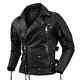 Men's Motorcycle Biker Vintage Cafe Racer Distressed REAL Leather Jacket For Men