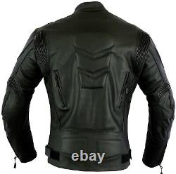 Mens Large Vent Motorbike Leather Jacket, Motorcycle Jacket