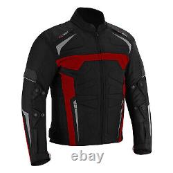 Mens Motorbike Racing Cordura Suit Waterproof Armoured Motorcycle Jacket Trouser