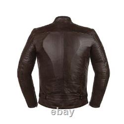 Mens Vintage Motorcycle Motorbike Jacket Cafe Racer Genuine Leather Biker Jacket