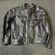 Milwaukee Leather SH1785 Men's Motorcycle Jacket, Reflective Piping, Size Large