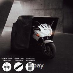 Motorbike Motorcycle Tent Large Waterproof Shelter Storage Bike Cover Lockable