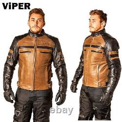 Motorbike Premium Leather Motorbike ViPER Pier CE Approved Bike Rider Jacket