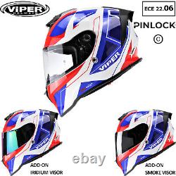 Motorcycle Full Face Helmet Viper RS55 Scooter Motorbike Crash Helmets Patriot
