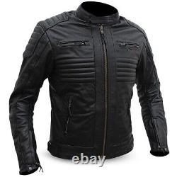 Motorcycle Leather Jacket Motorbike Genuine Black Biker Jacket