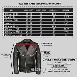 Motorcycle Leather Jacket Motorbike Genuine Black Biker Jacket