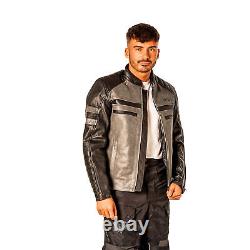 Motorcycle Motorbike Genuine Leather ViPER Pier CE Approved Bike Rider Jacket
