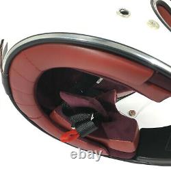 Motorcycle Viper F656 Vintage Full Face Motorbike Crash Helmet Fibreglass Creme