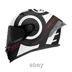 Mt Braker Sv Full Face Ece22.06 Dual Visor Motorbike Motorcycle Helmet Inox