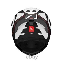 Mt Braker Sv Full Face Ece22.06 Dual Visor Motorbike Motorcycle Helmet Inox