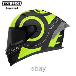 Mt Braker Sv Inox Full Face Lightweight Motorcycle Bike Ece22.06 Crash Helmet
