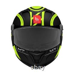 Mt Braker Sv Inox Full Face Lightweight Motorcycle Bike Ece22.06 Crash Helmet