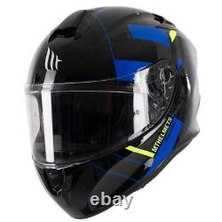 Mt Targo Veneris A1 Gloss Blue Full Face Motorcycle Motorbike Bike Helmet