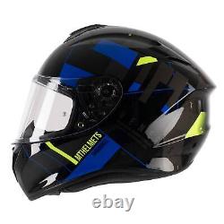 Mt Targo Veneris A1 Gloss Blue Full Face Motorcycle Motorbike Bike Helmet