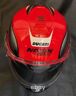 Nolan N100-5 Orbiter Flip Front Motorbike 2023 Red Helmet FREE DUCATI Stickers